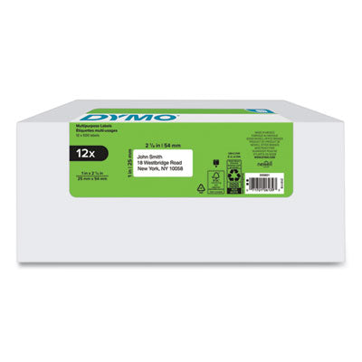 LW Multipurpose Labels, 1" x 2.13", White, 500 Labels/Roll, 12 Rolls/Pack OrdermeInc OrdermeInc