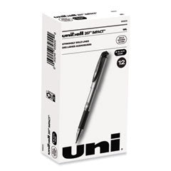 uniball® 207 Impact Gel Pen, Stick, Bold 1 mm, Black Ink, Silver/Black Barrel OrdermeInc OrdermeInc