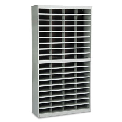 Steel/Fiberboard E-Z Stor Sorter, 72 Compartments, 37.5 x 12.75 x 71, Gray OrdermeInc OrdermeInc
