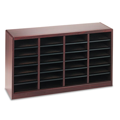 Wood/Fiberboard E-Z Stor Sorter, 24 Compartments, 40 x 11.75 x 23, Mahogany OrdermeInc OrdermeInc