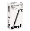 uniball® Deluxe Roller Ball Pen, Stick, Extra-Fine 0.5 mm, Black Ink, Metallic Gray/Black Barrel, Dozen OrdermeInc OrdermeInc