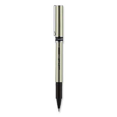 uniball® Deluxe Roller Ball Pen, Stick, Fine 0.7 mm, Black Ink, Champagne/Black Barrel, Dozen OrdermeInc OrdermeInc