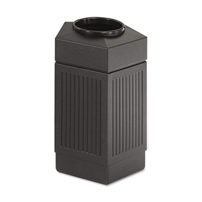 Canmeleon Indoor/Outdoor Pentagon Receptacle, 30 gal, Polyethylene, Black OrdermeInc OrdermeInc