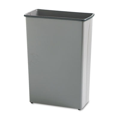 SAFCO PRODUCTS Square and Rectangular Wastebasket, 88 qt, Steel, Charcoal - OrdermeInc