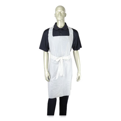 Heavyweight Poly Aprons, 28 x 46, 1.77 mil, One Size Fits All, White, 500/Carton OrdermeInc OrdermeInc