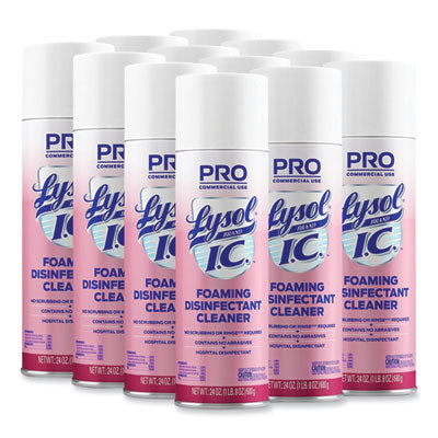 LYSOL® Brand I.C.™ Foaming Disinfectant Cleaner, 24 oz Aerosol Spray, 12/Carton OrdermeInc OrdermeInc