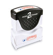 ACCUSTAMP2® Pre-Inked Shutter Stamp, Red/Blue, ENTERED, 1.63 x 0.5 - OrdermeInc