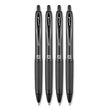 207 Plus+ Gel Pen, Retractable, Medium 0.7 mm, Blue Ink, Black Barrel, 4/Pack OrdermeInc OrdermeInc