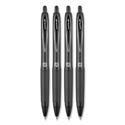 207 Plus+ Gel Pen, Retractable, Medium 0.7 mm, Blue Ink, Black Barrel, 4/Pack OrdermeInc OrdermeInc