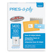 Labels, Laser Printers, 1.33 x 4, White, 14/Sheet, 100 Sheets/Box OrdermeInc OrdermeInc