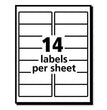 Labels, Laser Printers, 1.33 x 4, White, 14/Sheet, 100 Sheets/Box OrdermeInc OrdermeInc