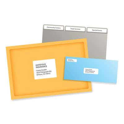 Labels, Laser Printers, 1.33 x 4, White, 14/Sheet, 100 Sheets/Box OrdermeInc OrdermeInc
