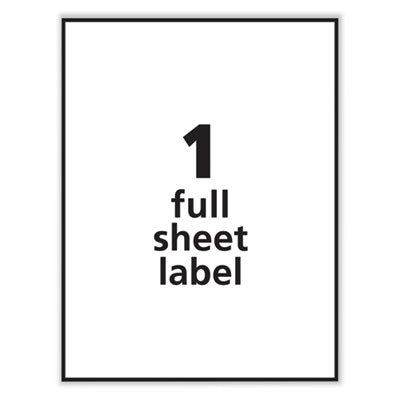 Labels, Laser Printers, 8.5 x 11, White, 100/Box OrdermeInc OrdermeInc