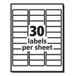 AVERY PRODUCTS CORPORATION Labels, Laser Printers, 1 x 2.63, White, 30/Sheet, 250 Sheets/Box