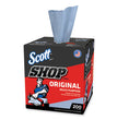 Scott® Shop Towels, POP-UP Box, 1-Ply, 9 x 12, Blue, 200/Box, 8 Boxes/Carton - OrdermeInc