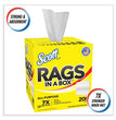 Scott® Rags in a Box, POP-UP Box, 12 x 9, White, 200/Box, 8 Boxes/Carton - OrdermeInc