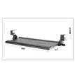 Desk Clamp Five-Position Tilting Keyboard Tray, 26.8" x 11.1, Black - OrdermeInc