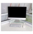 Kantek Glass Corner Monitor Riser, 19.7" x 11" x 3.25", Clear, Supports 40 lbs - OrdermeInc