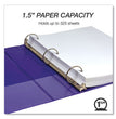 Earth's Choice Plant-Based Economy Round Ring View Binders, 3 Rings, 1.5" Capacity, 11 x 8.5, Purple, 2/Pack OrdermeInc OrdermeInc