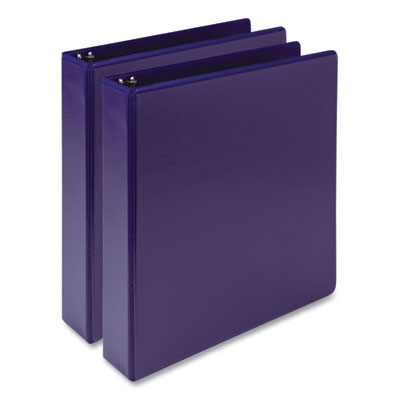 Earth's Choice Plant-Based Economy Round Ring View Binders, 3 Rings, 1.5" Capacity, 11 x 8.5, Purple, 2/Pack OrdermeInc OrdermeInc