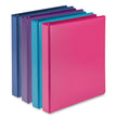 Durable D-Ring View Binders, 3 Rings, 1" Capacity, 11 x 8.5, Blueberry/Blue Coconut/Dragonfruit/Purple, 4/Pack OrdermeInc OrdermeInc