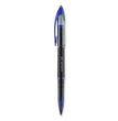 uniball® AIR Porous Roller Ball Pen, Stick, Medium 0.7 mm, Blue Ink, Black/Blue Barrel, Dozen - OrdermeInc