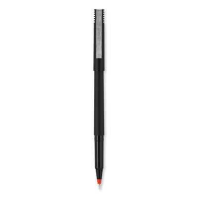 uniball® Roller Ball Pen, Stick, Extra-Fine 0.5 mm, Red Ink, Black/Red Barrel, Dozen OrdermeInc OrdermeInc