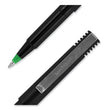 uniball® Roller Ball Pen, Stick, Extra-Fine 0.5 mm, Green Ink, Black/Green Barrel, Dozen OrdermeInc OrdermeInc