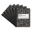 Composition Book, Wide/Legal Rule, Black Marble Cover, (100) 9.75 x 7.5 Sheets, 6/Pack - OrdermeInc