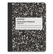 Composition Book, Wide/Legal Rule, Black Marble Cover, (100) 9.75 x 7.5 Sheets, 6/Pack - OrdermeInc