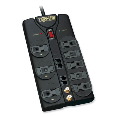 Tripp Lite Protect It! Surge Protector, 8 AC Outlets, 10 ft Cord, 3,240 J, Black OrdermeInc OrdermeInc