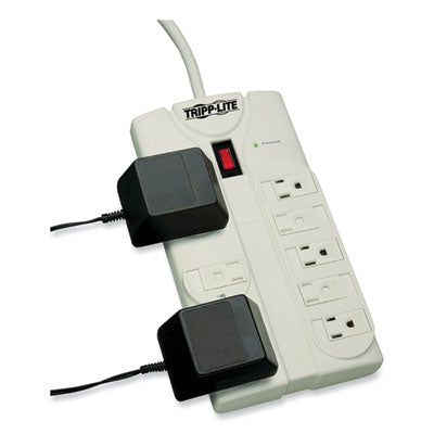 Tripp Lite Protect It! Surge Protector, 8 AC Outlets, 25 ft Cord, 1,440 J, Light Gray OrdermeInc OrdermeInc