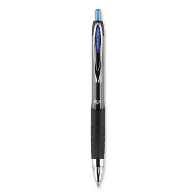 uniball® Signo 207 Gel Pen, Retractable, Medium 0.7 mm, Blue Ink, Smoke/Black/Blue Barrel, Dozen OrdermeInc OrdermeInc