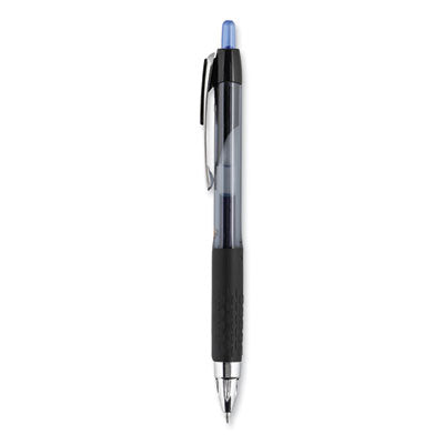 uniball® Signo 207 Gel Pen, Retractable, Medium 0.7 mm, Blue Ink, Smoke/Black/Blue Barrel, Dozen OrdermeInc OrdermeInc