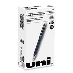 uniball® Jetstream Retractable Hybrid Gel Pen, Fine 0.7 mm, Black Ink, Blue/Silver Barrel OrdermeInc OrdermeInc
