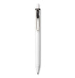uniONE Gel Pen, Retractable, Medium 0.7 mm, Black Ink, White/Black Barrel, Dozen OrdermeInc OrdermeInc