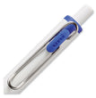 uniONE Gel Pen, Retractable, Medium 0.7 mm, Blue Ink, White/Blue Barrel, Dozen OrdermeInc OrdermeInc