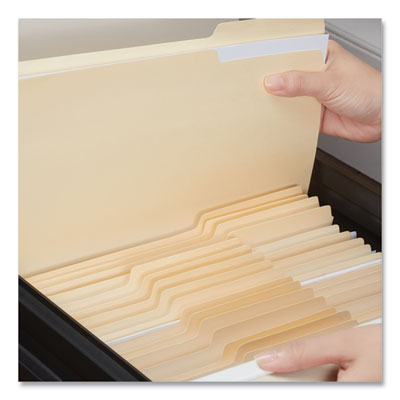 Universal® Top Tab File Folders, 1/3-Cut Tabs: Assorted, Letter Size, 0.75" Expansion, Manila, 50/Box - OrdermeInc