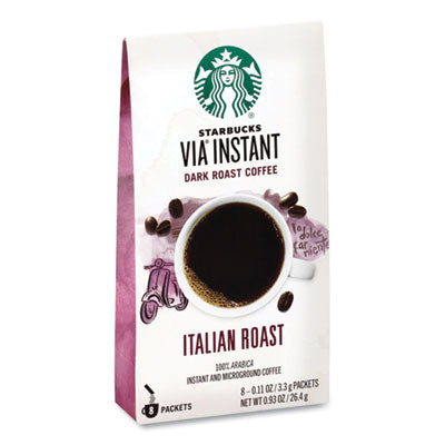 VIA Ready Brew Coffee, 0.11 oz, Italian Roast, 8 Packets/Bag, 12 Bags/Carton OrdermeInc OrdermeInc