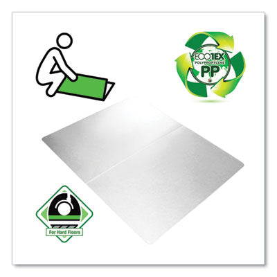 Ecotex Polypropylene Anti-Slip Foldable Chair Mat for Hard Floors, 35 x 46, Translucent OrdermeInc OrdermeInc