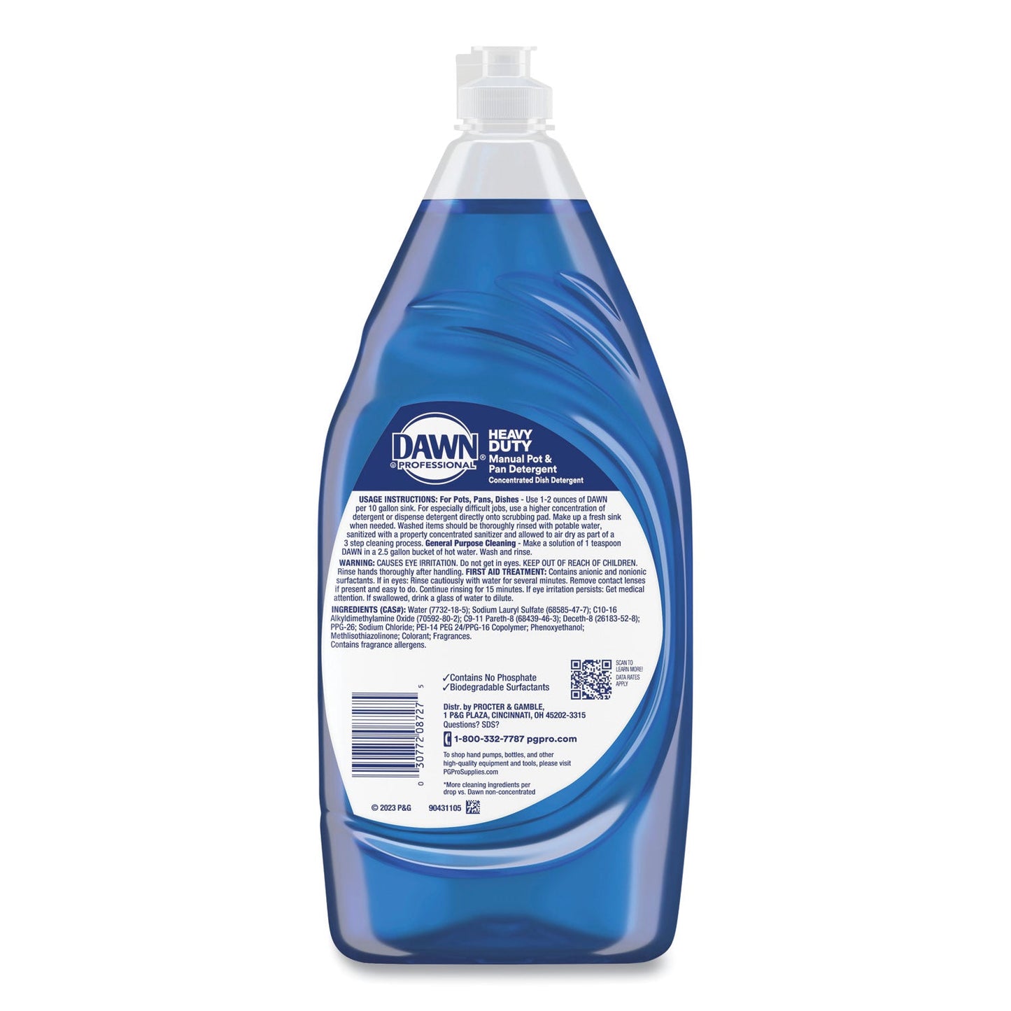 Heavy-Duty Manual Pot/Pan Dish Detergent, Original Scent, 38 oz Bottle, 8/Carton - OrderMe