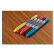 Brush Tip Permanent Marker, Twin Tip, Ultra-Fine Needle/Broad Brush Tips, Assorted Colors, 12/Pack OrdermeInc OrdermeInc