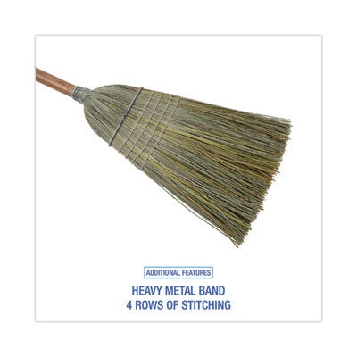 BOARDWALK Warehouse Broom, Yucca/Corn Fiber Bristles, 56" Overall Length, Natural - OrdermeInc