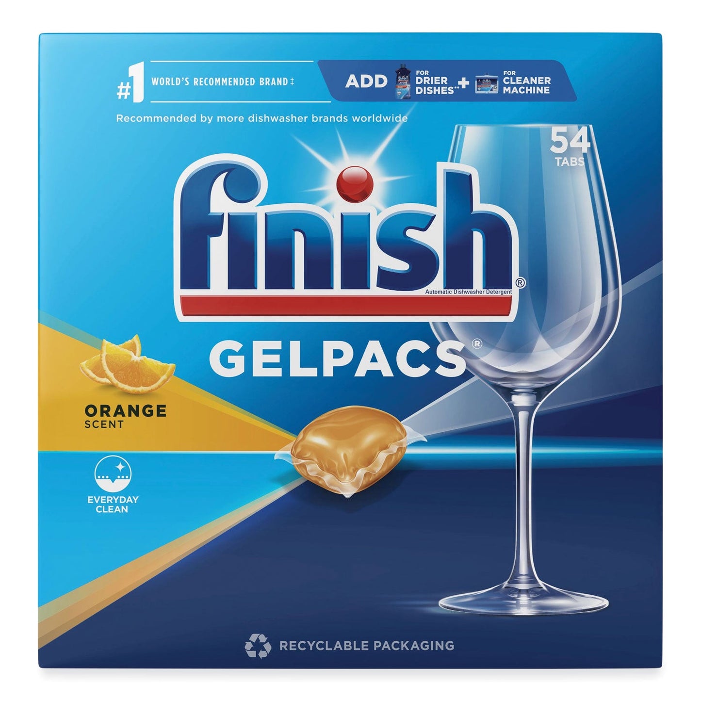 Dish Detergent Gelpacs, Orange Scent, 54/Box - OrderMe