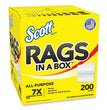 Scott® Rags in a Box, POP-UP Box, 12 x 9, White, 200/Box - OrdermeInc