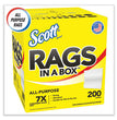 Scott® Rags in a Box, POP-UP Box, 12 x 9, White, 200/Box - OrdermeInc