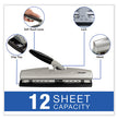 12-Sheet LightTouch Desktop Two- to Three-Hole Punch, 9/32" Holes, Black/Silver OrdermeInc OrdermeInc