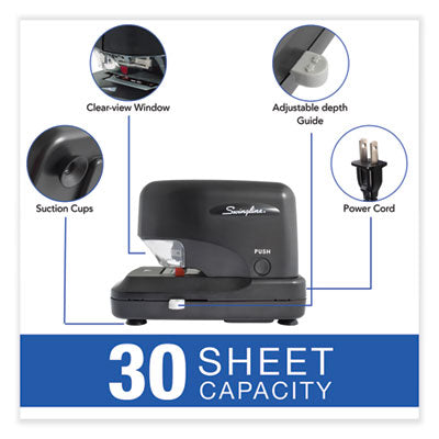 High-Volume Electric Stapler, 30-Sheet Capacity, Black OrdermeInc OrdermeInc