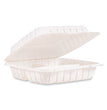 Hinged Lid Containers, 3-Compartment, 9 x 8.75 x 3, White, Plastic, 150/Carton OrdermeInc OrdermeInc