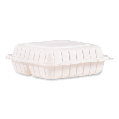 Hinged Lid Containers, 3-Compartment, 9 x 8.75 x 3, White, Plastic, 150/Carton OrdermeInc OrdermeInc